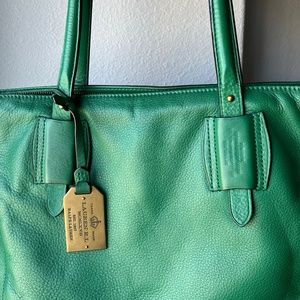 EUC Ralph Lauren Leather Tote in Green